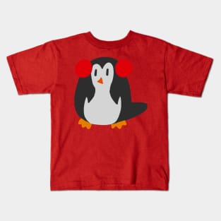 Earmuffs Penguin Kids T-Shirt